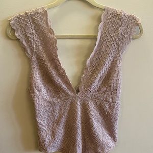 Free people mauve lace bodysuit